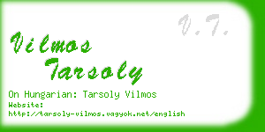 vilmos tarsoly business card